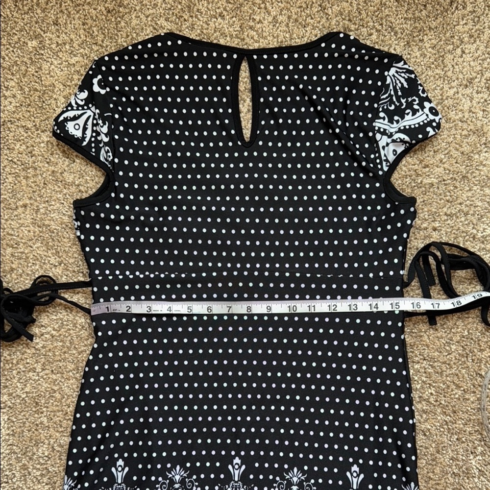 Reitmans Dress Black and White Sheath Sweetheart Neckline Women's Size M - Picture 14 of 16
